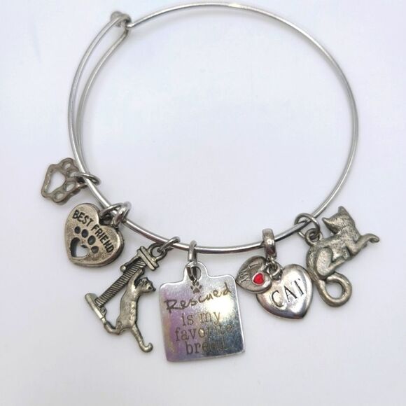 Jk by Thirty-one charm bracelet,  cats - Picture 1 of 5